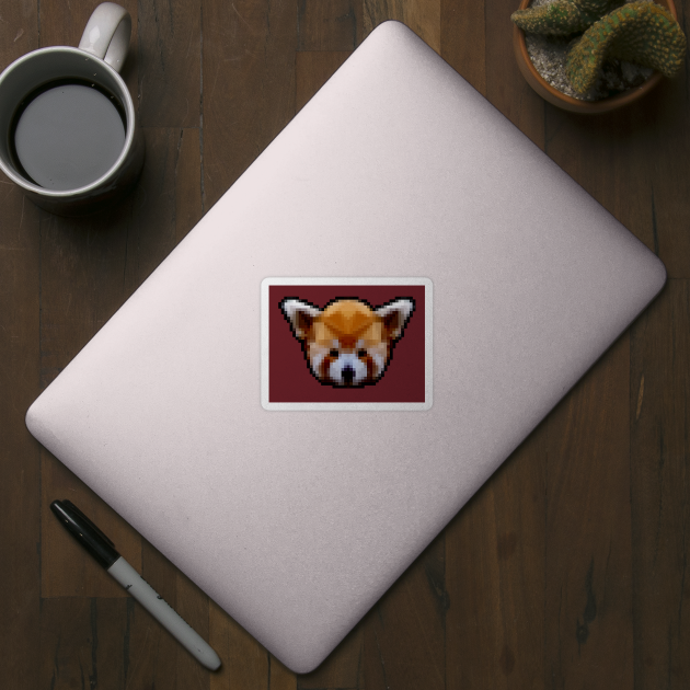 Pixel Red Panda by lowpolyshirts